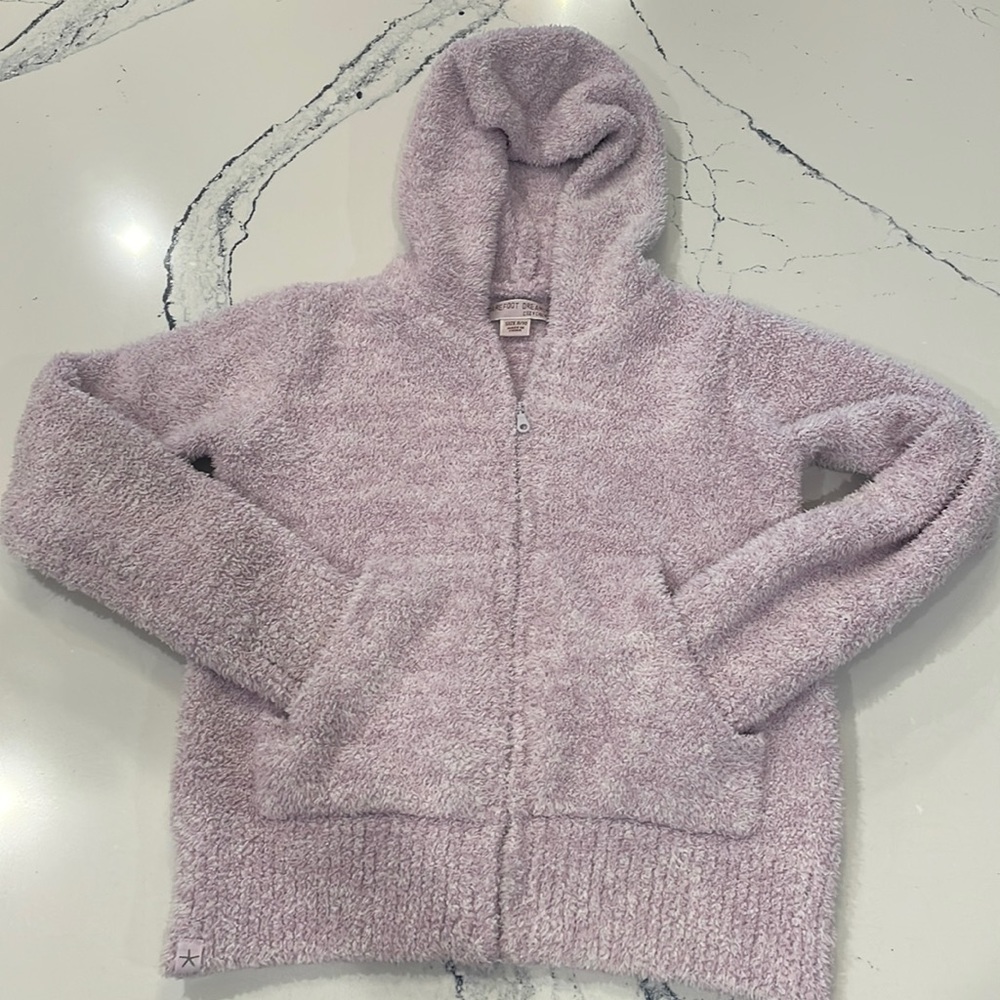 Barefoot Dreams zip up hoodie, girls size 8/10